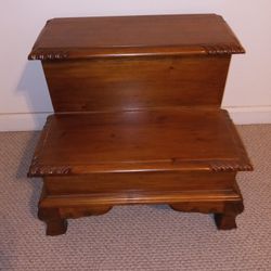 Bed steps with drawer/end table