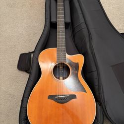 Yamaha A-Series AC3R Concert Cutaway Acoustic-Electric Guitar Vintage Natural