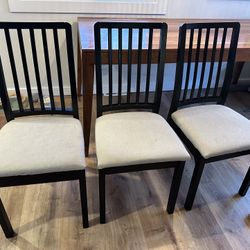 4 Black Dining Chairs