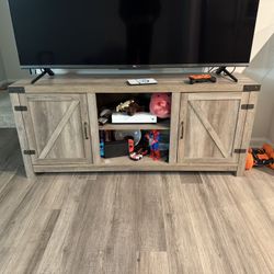 TV Table for up-to 75” TVs with Caninets