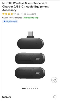 Bundle of 2 boxes of NORTH Wireless Microphone with Charger (USB-C): Audio Equipment Accessory