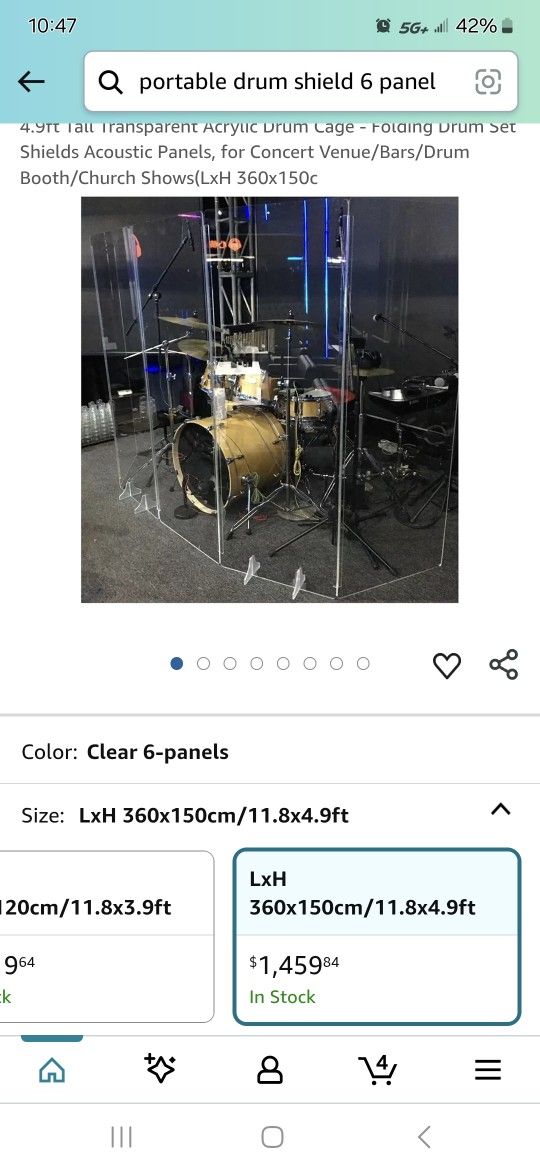 Folding Portable Acoustic Drum Panels Shields