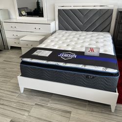 Black Friday sale going on now. Colby White bedroom set only $999. Easy finance option. Same day delivery.