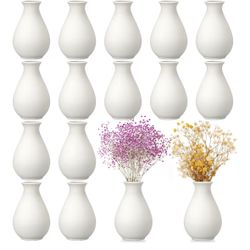 🔥 NEW 15pc Boho White Ceramic Vases – $35 STEAL! MUST GO FAST! 🤍