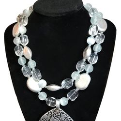 Premiere Designs Casual Cool Double Layer Beaded Necklace Optional Pendant