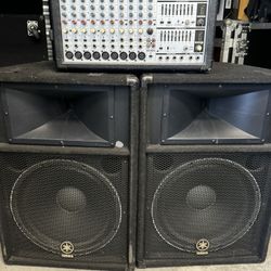 Power Mixer And Speakers 