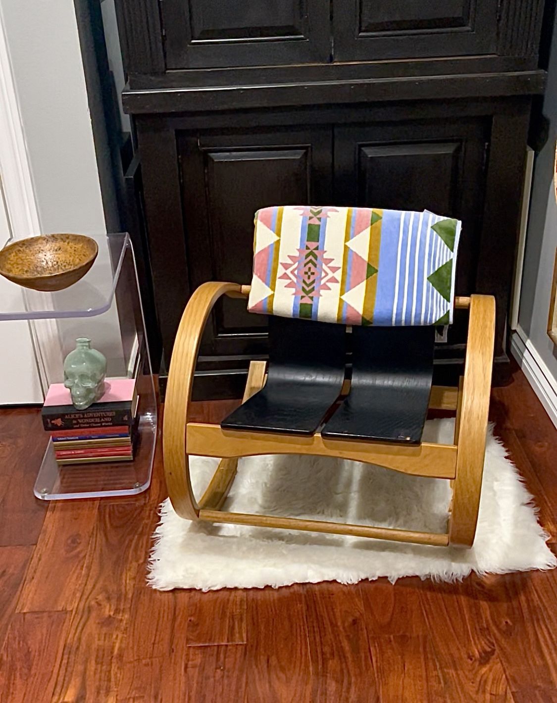 ALVAR AALTO Style Rocking Chair Mid-Century Modern Bentwood VINTAGE