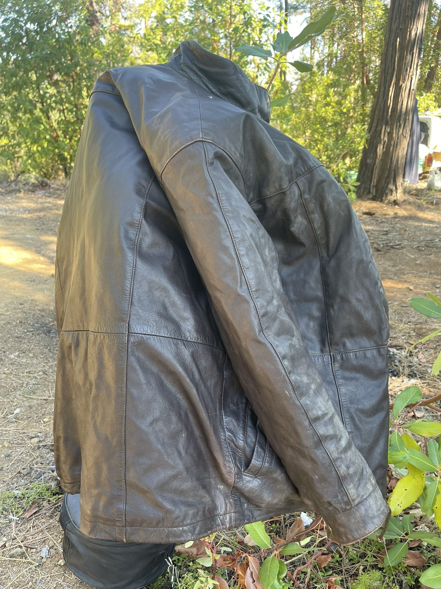 Leather Eddie Bower Bomber Coat