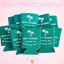 Custom Wedding Koozies, Bachelorette Koozies, Special occasion Can Coolers, personalized beverage coozies