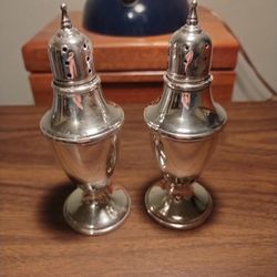 Reverse Silversmith Sterling Silver Shakers 