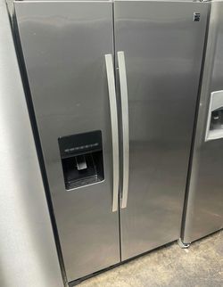 Stainless Steel Side-by-Side Refrigerator with Ice Maker