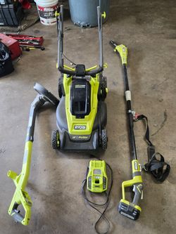 Ryobi one powered tools.