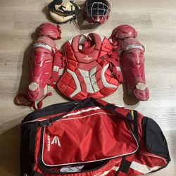 Red Allstar Catchers Gear