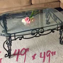 Beveled Glass Coffee Table