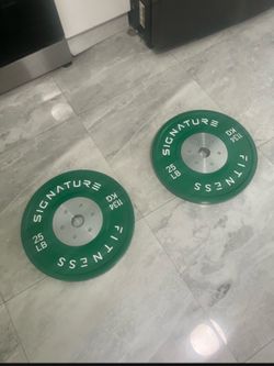 Cash only no Zelle new 25lb pair of competition Olympic weights plates total 50lb check my page for more gym items bumper plates