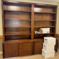 2 Book Shelves With Drawers