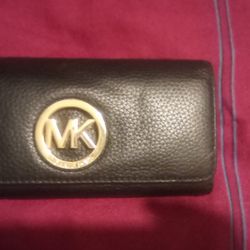  Michael Kors Black Leather Wallet