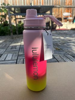 lululemon Back to Life Sport Water Bottle 24oz - Pink Red Yellow Ombre - New With Tags