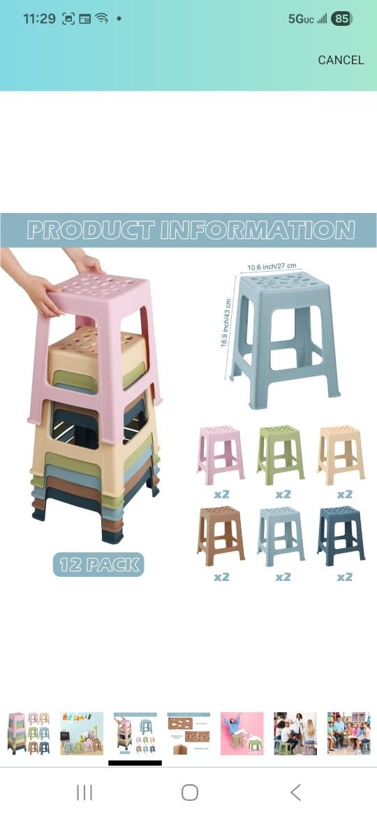 plastic stools....stackable