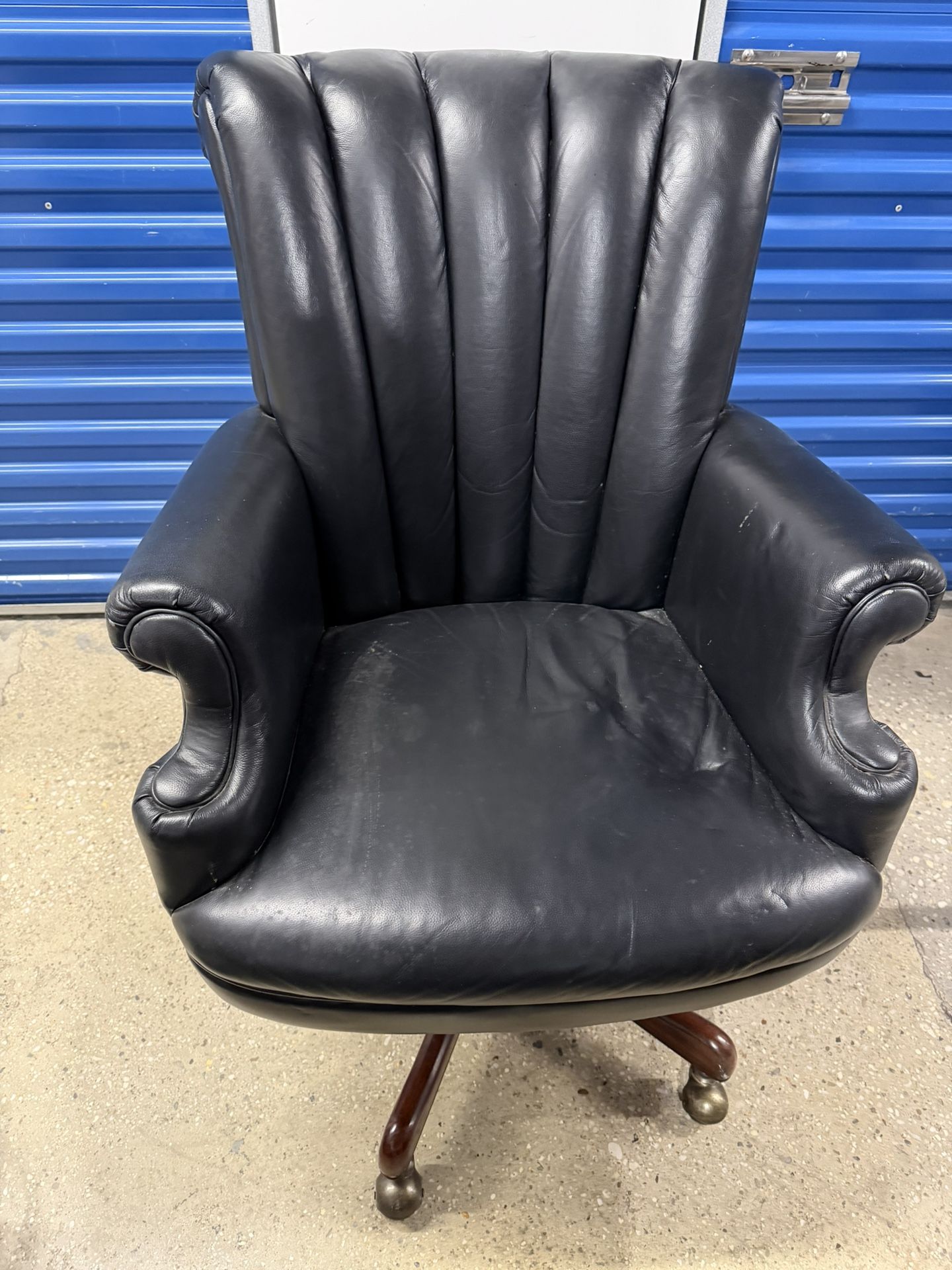 Black leather chair