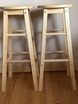 Hardwood Stools 28.5” Tall 12” Wide