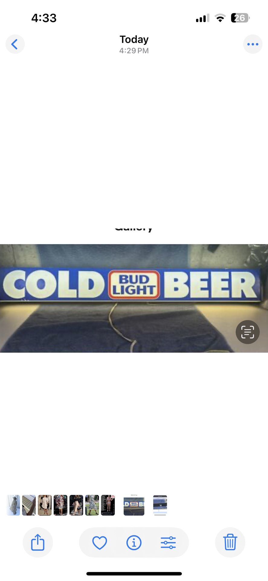 Bud Light Sign 4 Feet Long 