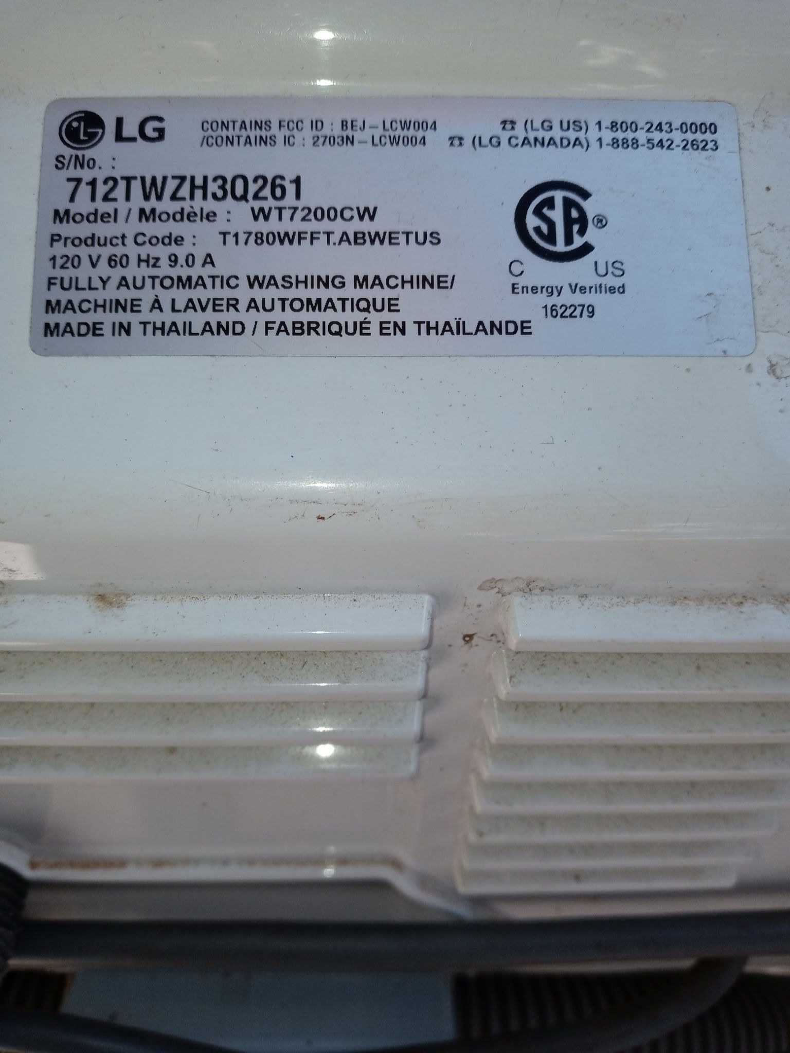 lg washer