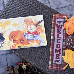 Fall mailbox cover And flag