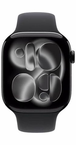 Apple Watch Series 11 (GPS) 42mm Jet Black Aluminum Case with Black Sport Band - S/M - Jet Black