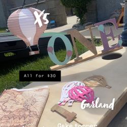 First Birthday Hot Air Balloon Decorations 