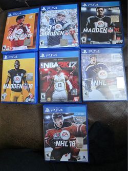 Sports Games For PS4 $5 Each Or $35 For All
