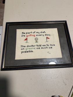 Golf stitched framed