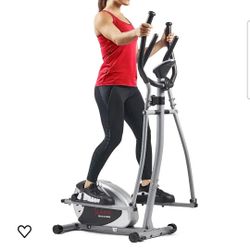 Sunny Health & Fitness Essentials Series Elliptical Machine Cross Trainer with Optional Exclusive SunnyFit™ App and Smart Bluetooth Connectivity