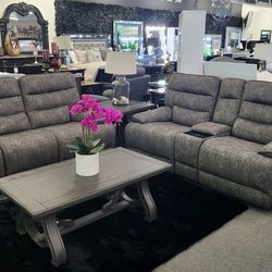 SALE!!! Power Sofa & Loveseat With USB And Wireless Charging