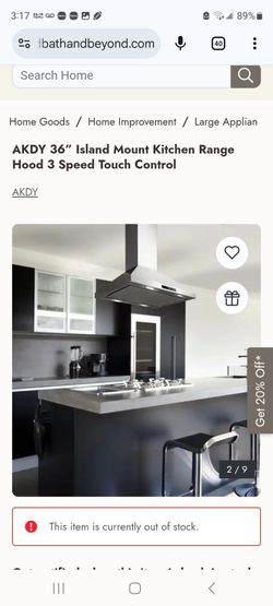 AKDY 36" Island Mount Kitchen Range Hood