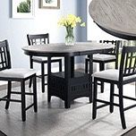 Counter Height Dining Set Table. Light Gray 