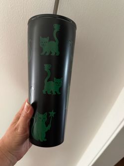 Starbucks Black Cat Halloween Tumbler