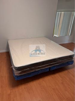 King mattress regular and box spring set (2pc - brand new)