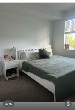 Ikea king bed with mattress like new