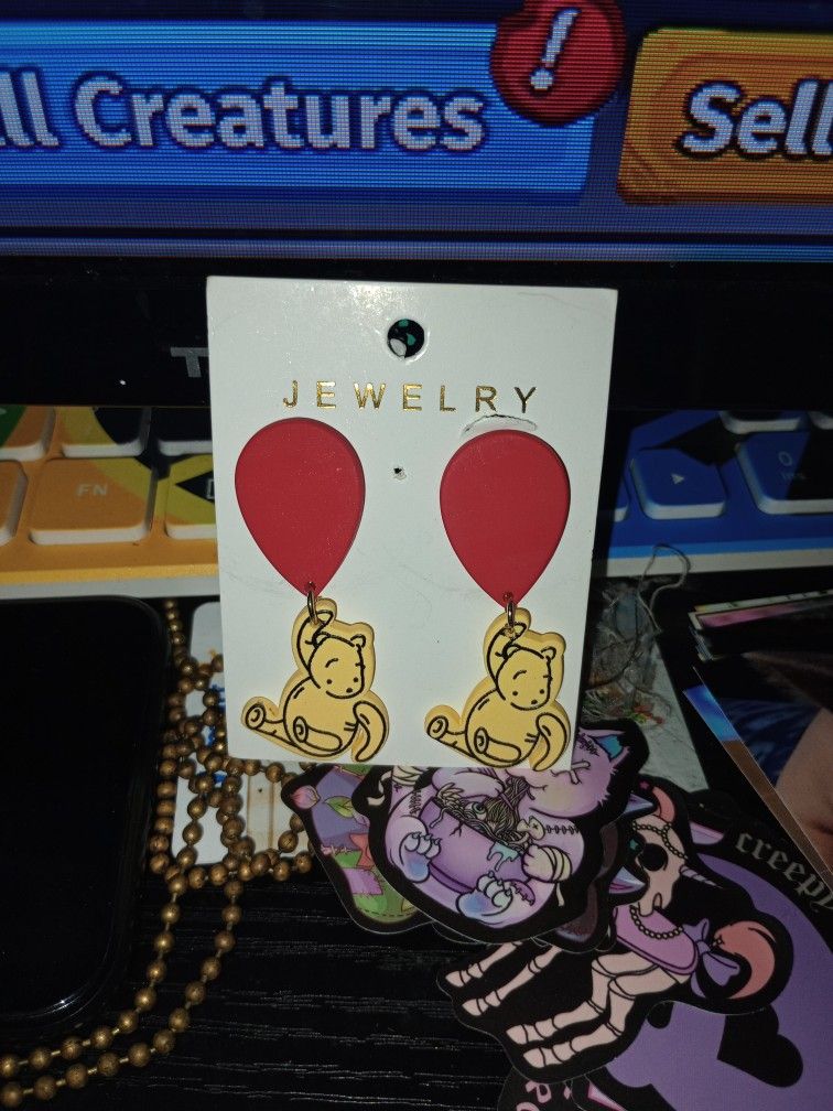 Winnie And The Pooh Earrings Never Been Worn
