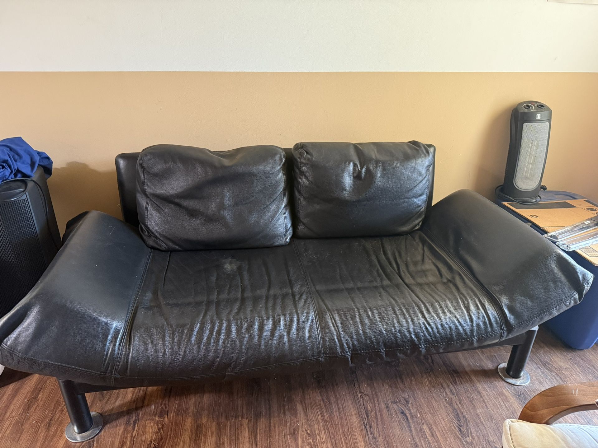 Black Leather Couch