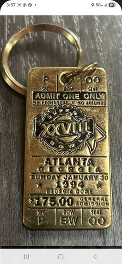 Super Bowl XXVIII 1994 Keychain