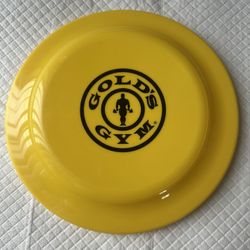 Vintage Gold's Gym Yellow Frisbee Flying Disc - Rare Collectible Fitness Promo
