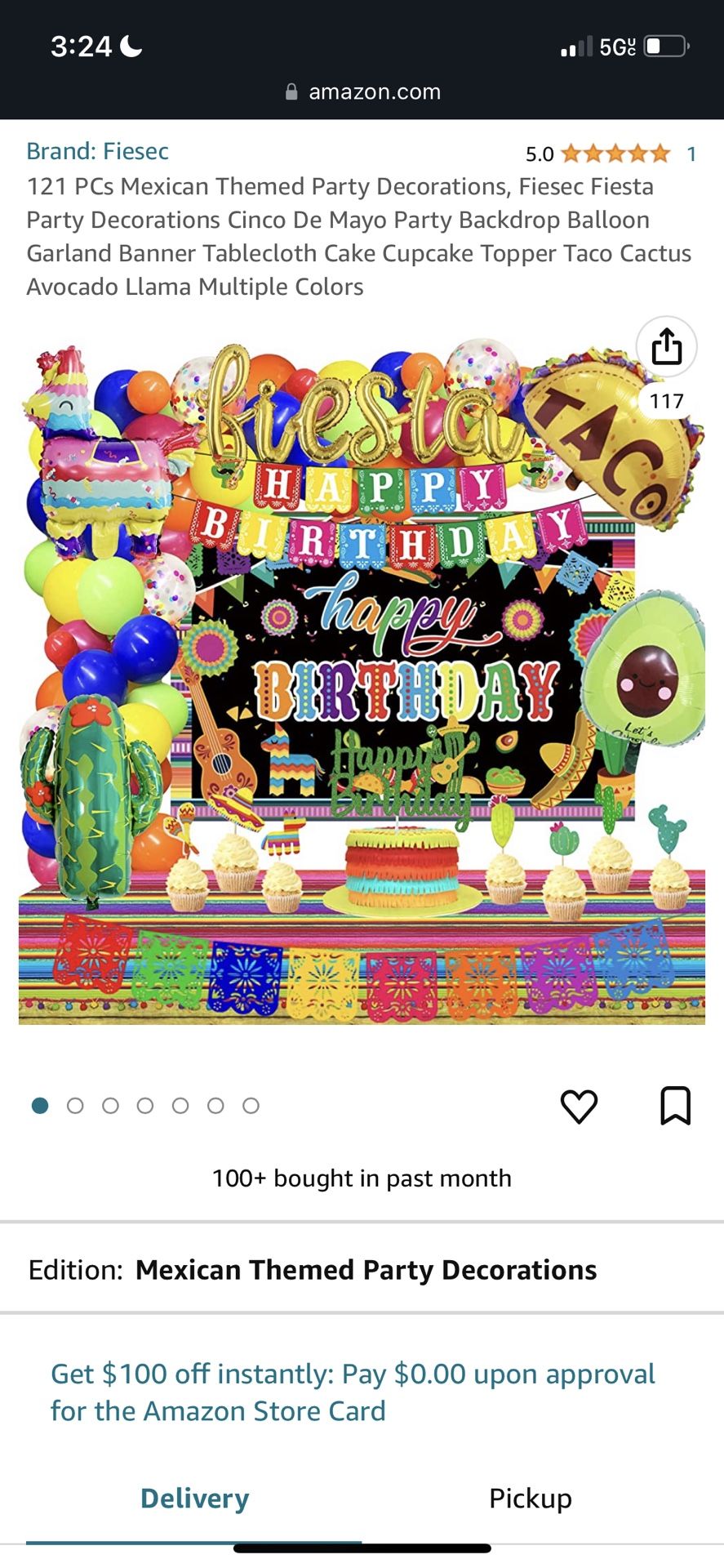 121 PCs Mexican Themed Party Decorations