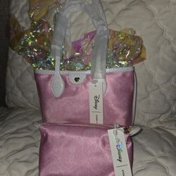 Disney STONEY CLOVER LANE MINI TOTE BAG & MATCHING COSMETIC BAG 