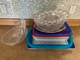 Various plastic trays.