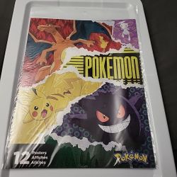 Pokémon Poster Book With 12 Different Posters- Brand New - Sealed!