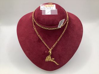 21k Eritrea Link Pendant | 12g | 24”