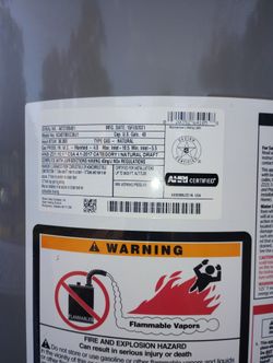 Rheem Gas 40 Gallon Water Heater