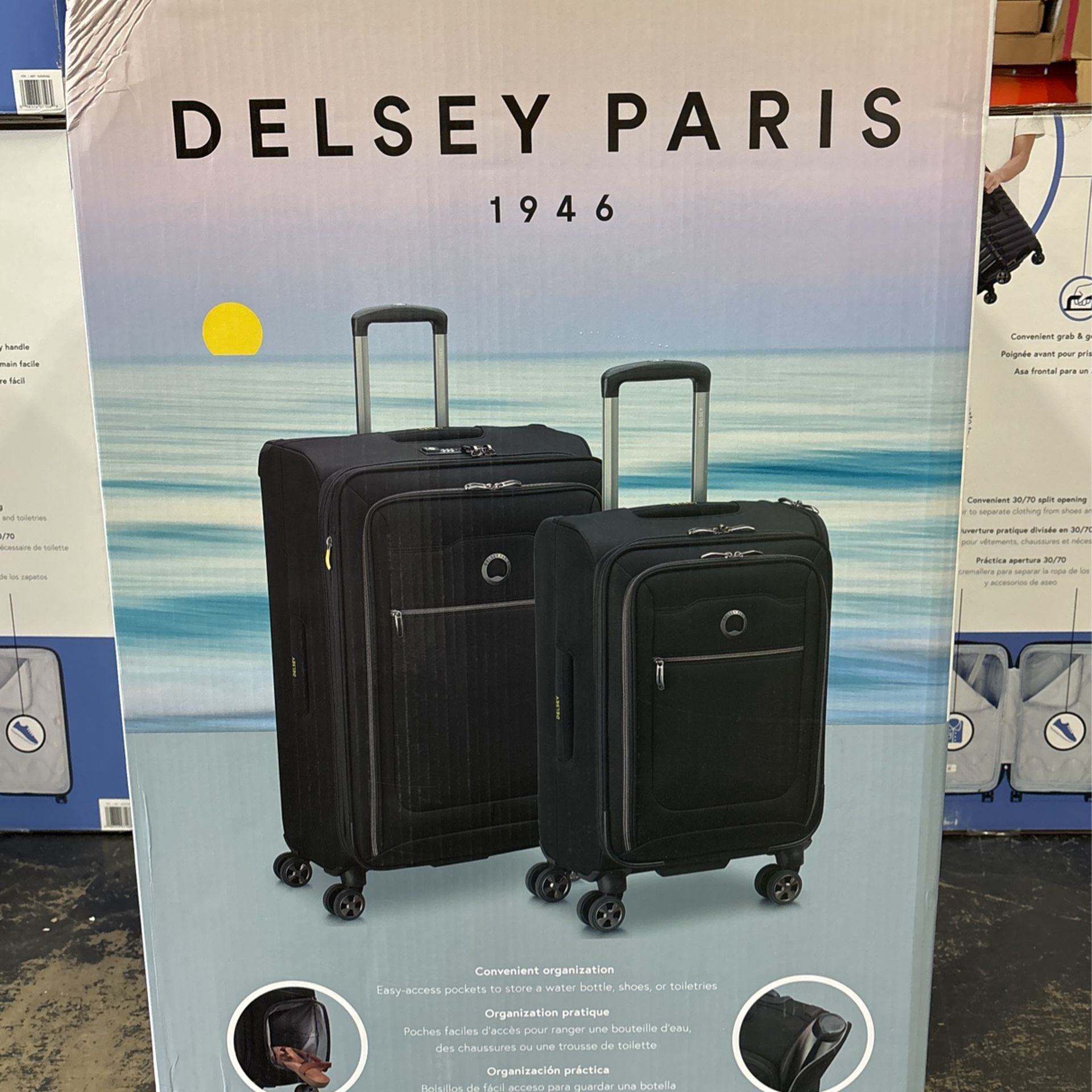 NEW Delsey Soft case 2 Luggage Set 